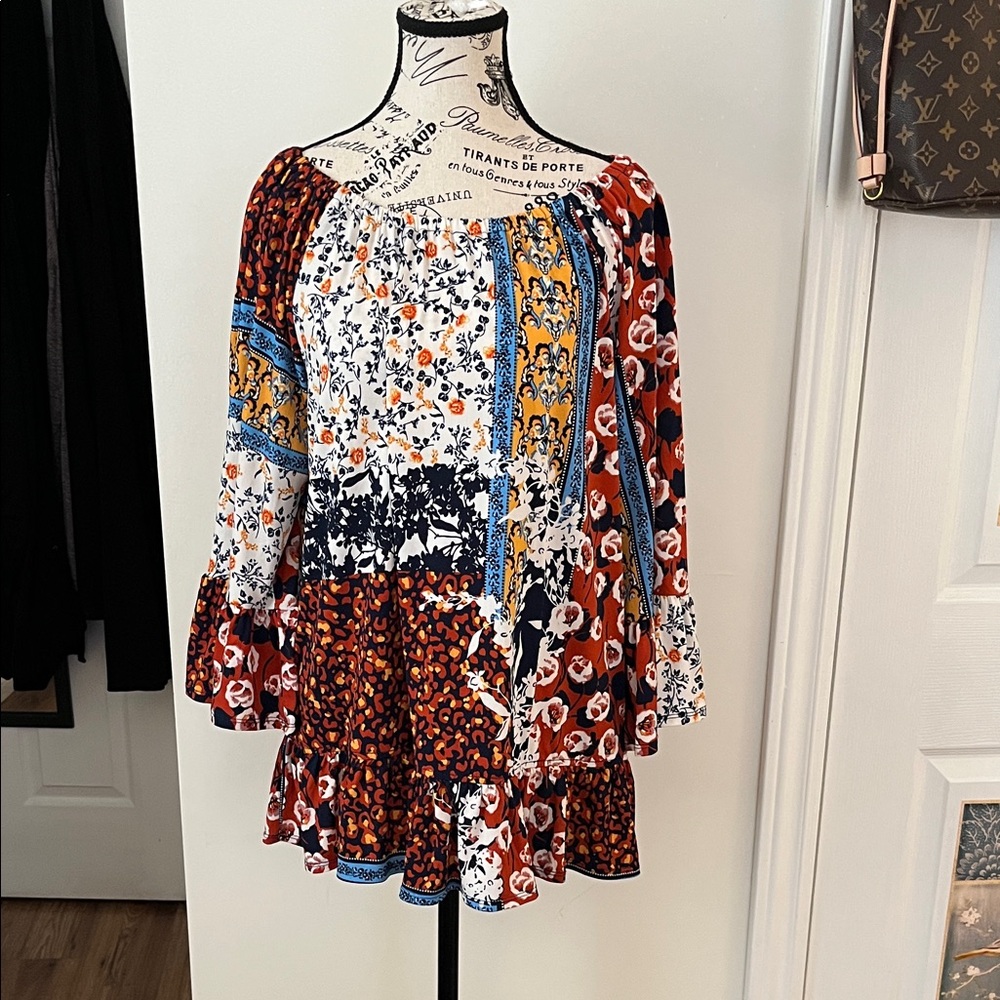Westport Multicolor Floral Patchwork Blouse